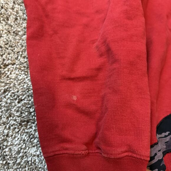 Vintage Maharishi Embroidered Samurai Crewneck Sweatshirt Red Men’s Size Large - Picture 4 of 10